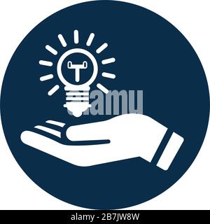 Business idea generate icon, brainstorming, thinking vector - for any use like print media, web, stock images, commercial use or any kind of design pr Stock Vector