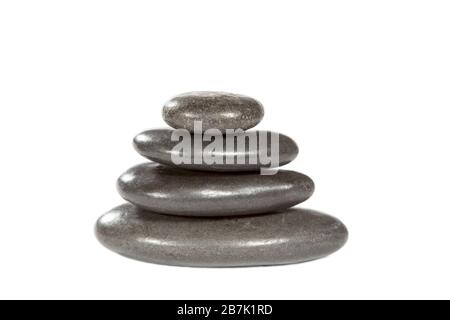 Stack of rocks isolated on white background Stock Photo