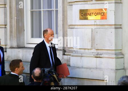 Professor Chris Whitty chief medical officer for the government arrives at the cabinet office for an emergency COBR [ Cabinet office briefing rooms ] meeting on the Coronavirus Covid-19 Pandemic on the 16th March 2020. Stock Photo