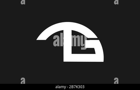 Letter TG or T G initial logo design in vector, Professional Letters monogram Logo on background. Stock Vector
