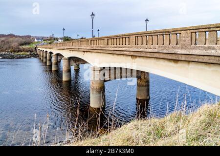 The bridge to Lettermacaward in County Donegal - Ireland. Stock Photo