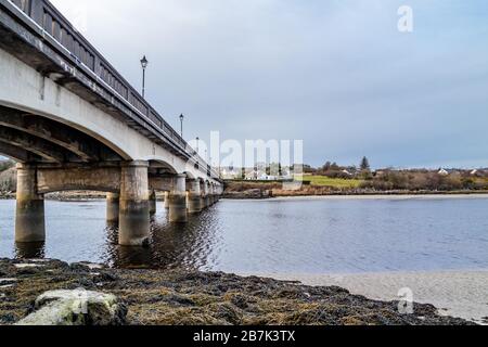 The bridge to Lettermacaward in County Donegal - Ireland. Stock Photo