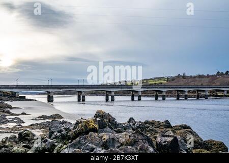 The bridge to Lettermacaward in County Donegal - Ireland. Stock Photo