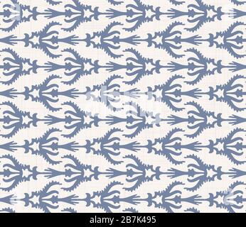 French shabby chic trellis vector stripe background. Ornate ornmental ironwork fence seamless pattern. Hand drawn antique flourish interior home decor Stock Vector