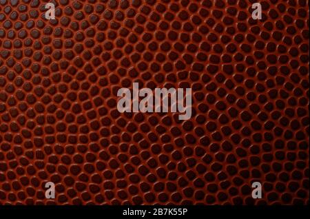Macro of Leather Texture On Basketball Stock Photo