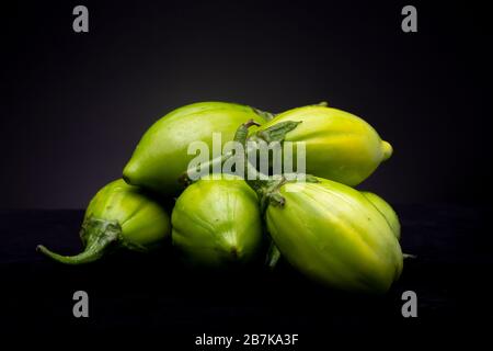 Solanum gilo, Scarlet eggplant, for sale, Stock Video