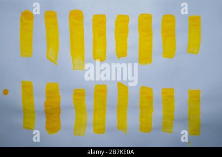 The yellow background is drawn by a hand.  Stock Photo