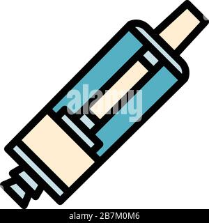 Electronic cigarette cartridge icon. Outline electronic cigarette cartridge vector icon for web design isolated on white background Stock Vector