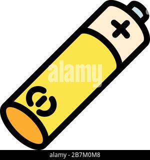 Electronic cigarette battery icon. Outline electronic cigarette battery vector icon for web design isolated on white background Stock Vector