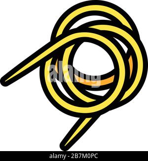 Bronze coil icon. Outline bronze coil vector icon for web design isolated on white background Stock Vector