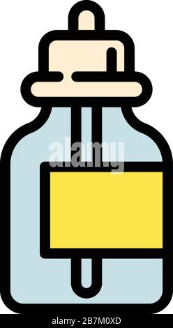 Toxic liquid e cigarette bottle icon. Outline toxic liquid e cigarette bottle vector icon for web design isolated on white background Stock Vector