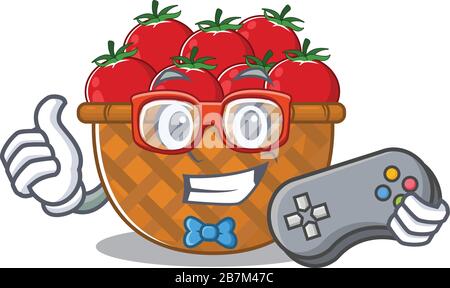 Cool tomato basket cartoon design style making Thumbs up gesture Stock  Vector Image & Art - Alamy