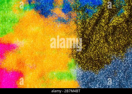 Various colors glitters,rainbow colors defocused blurred background retro Stock Photo