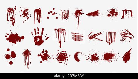 Blood Drip Splatters Blob Collection Bloody Current Splatter Collection Halloween Decorative