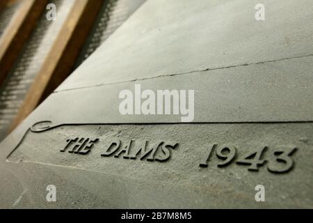 Memorial to the members of the RAF's 617 squadron who died during World War 2, Woodhall Spa, Lincolnshire, UK. Stock Photo