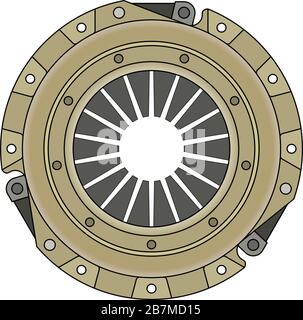 Clutch Pressure Plate. Vector illustration Stock Vector