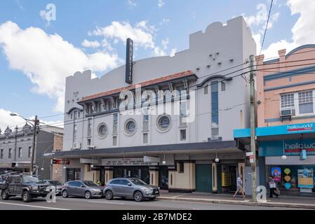 The Majestic Theatre (Cinema) opened in May 1921 and operated until  79 when changed to a roller skating rink. In 2001 it was converted to apartments Stock Photo