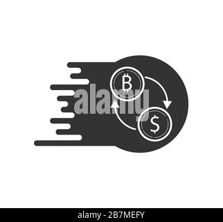 Money exchange icon. Stock vector illustration, simple design for logo, website or app. Stock Vector