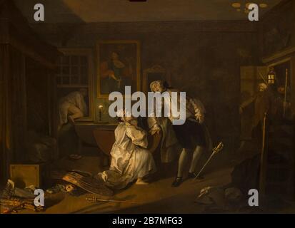 The Bagnio, Marriage A-la-Mode, William Hogarth, circa 1743, Stock Photo