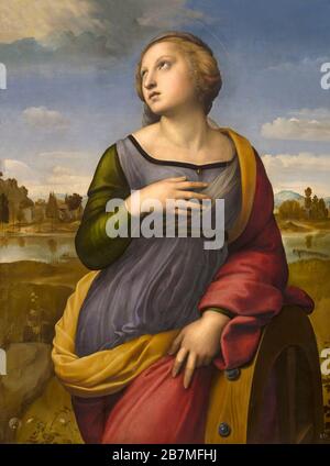 Saint Catherine of Alexandria, Raphael, circa 1507, Stock Photo