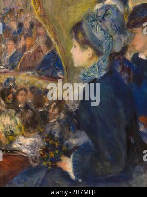 At the Theatre, La Premiere Sortie, Pierre-Auguste Renoir, 1876-7, Stock Photo