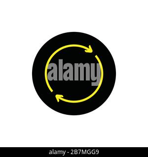 circle motion arrows negative space symbol logo vector Stock Vector