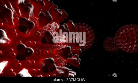 Virus Infector With Gui Futuristic medical graph of user interface FUI HUD of Coronavirus ...