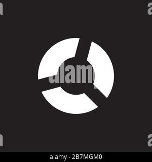 circle geometric round triangle logo vector Stock Vector