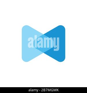 linked triangle gradient blue geometric logo vector Stock Vector