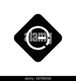 letter g simple linear negative space logo vector Stock Vector