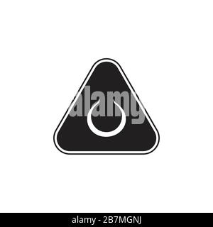 triangle curves letter u simple logo vector Stock Vector