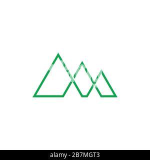 linked triangle infinity mountain logo vector Stock Vector