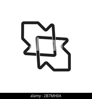 linked arrow geometric logo vector Stock Vector Image & Art - Alamy