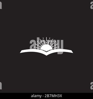 shine book sun smart education symbol vector Stock Vector