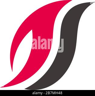 abstract letter ss curves smoke geometric logo vector Stock Vector
