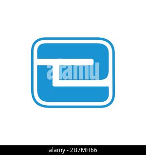 letter el simple geometric logo vector Stock Vector