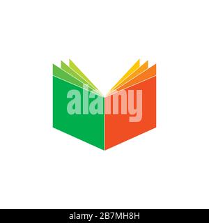 simple colorful gradient book symbol vector Stock Vector