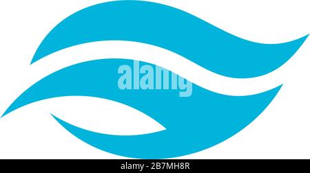 abstract letter g curves blue wave geometric logo vector Stock Vector