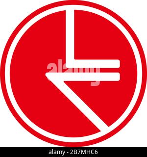 abstract letter LA arrow negative space circle geometric line logo vector Stock Vector
