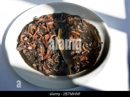 Squid adobo stew Stock Photo