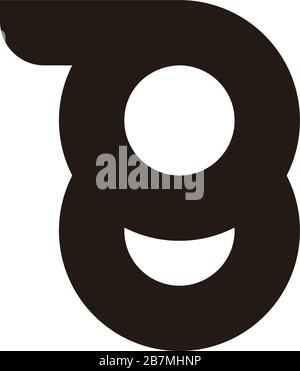 number 8 motion tires abstract symbol logo vector Stock Vector