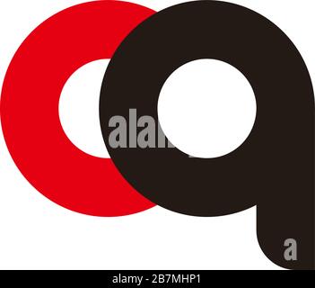 letter cq abstract hide letter design symbol logo vector Stock Vector