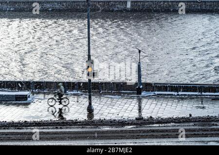Spring snowfall in Moscow, Russia Stock Photo - Alamy