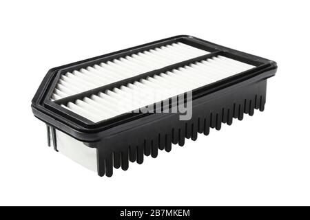 Car air filter isolated on white Stock Photo