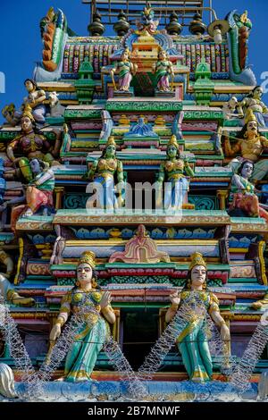 Trincomalee, Sri Lanka - February 2020: The Kandasamy Kovil Hidu temple on February 16, 2020 in Trincomalee, Sri Lanka. Stock Photo