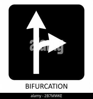 Bifurcation icon sign Stock Vector