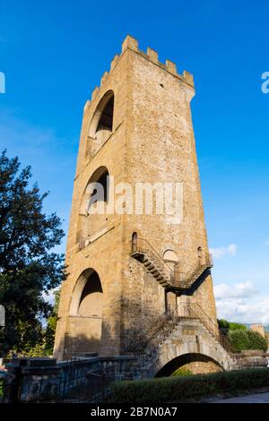 Porta San Niccolo, Piazza Giuseppe Poggi, Florence, Italy Stock Photo