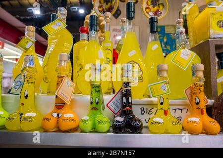 Limoncello, Mercato Centrale, central market hall, centro storico, Florence, Italy Stock Photo