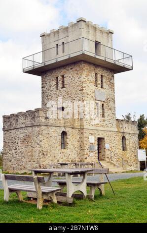 Austria, Burgenland, public observation tower on border between Austria and Hungary Stock Photo