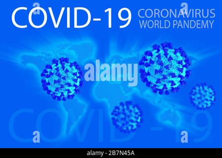 3D illusttration Chinese coronavirus COVID-19 COVID-19 SARS, virus 2020 , MERS-CoV , chinese virus 2019-nCoV. 3D illusttration Stock Photo